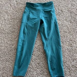 Turquoise active wear leggings